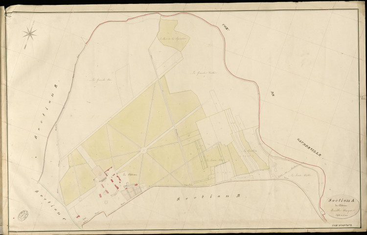 Orvaux. Section A _ du Château _ Feuille Unique