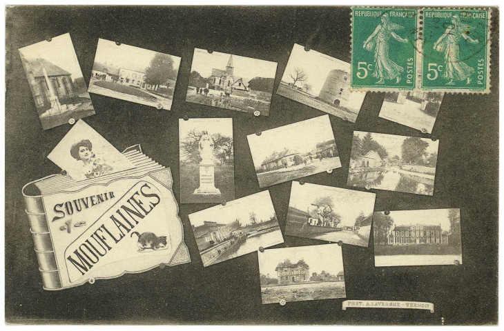 Mouflaines. Carte souvenir.