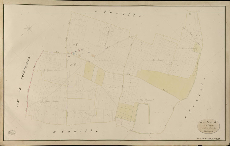 Saint-Christophe-sur-Avre. Section B _ de la Rayrie _ 2e de 4 Feuilles