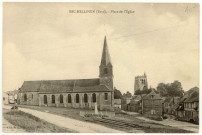 Bec-Hellouin (Le). Place de l'Eglise.