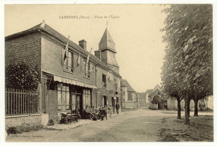 Garennes-sur-Eure. Place de l'Eglise.