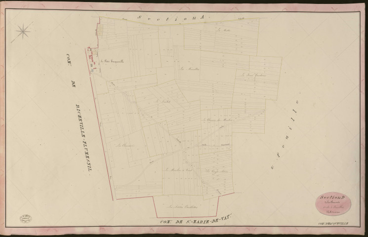 Hacqueville. Section D _ de la Chaussée _ 1re de 2 Feuilles
