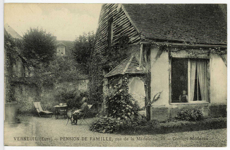 Verneuil-sur-Avre. Pension de Famille, rue de la Madeleine, 29 - confort Moderne.
