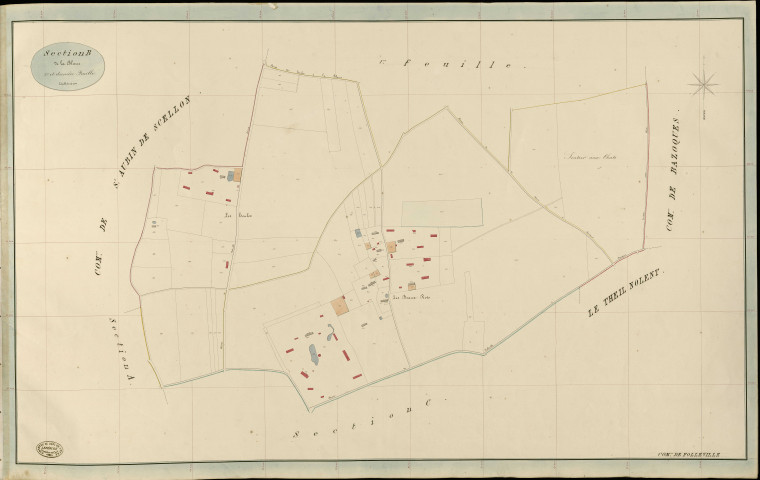 Folleville. Section B _ de la Blarre _ 2e et dernière Feuille