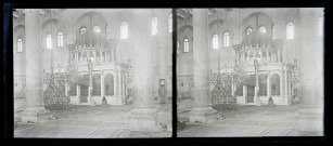 Intérieur de la grande mosquée de Damas (Syrie).