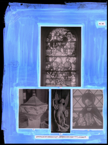 "Églises rurales du département de l'Eure" du chanoine Bonnenfant tome I, planche VII Appeville-Annebault (Eure), Arnières-sur-Iton (Eure) et Aulnay-sur-Iton (Eure).
