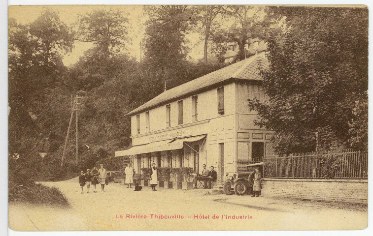 Fontaine-la-Soret. La Rivière Thibouville Hôtel de l'Industrie.