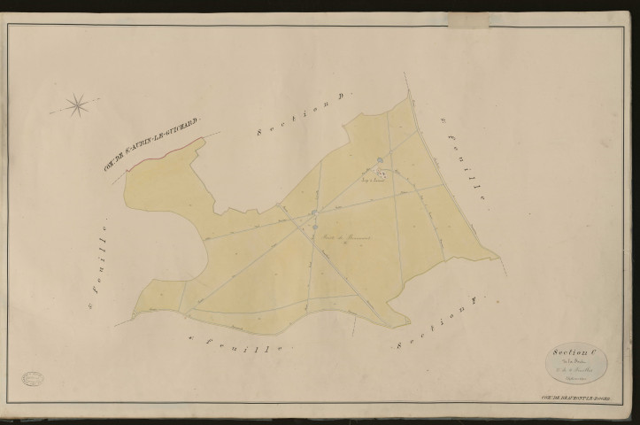 Beaumont-le-Roger. Section C _ de la Forêt _ 3e de 6 Feuilles