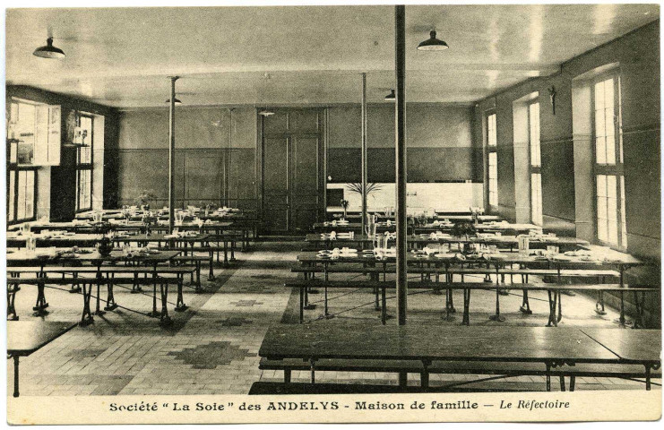 Andelys (Les). Société "La Soie" Maison de famille - Le Réfectoire.