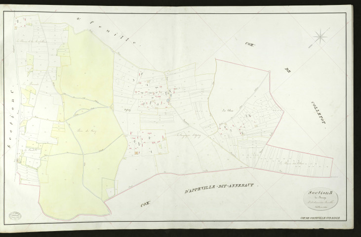Corneville-sur-Risle. Section B _ du Bocage _ 3e et dernière Feuille