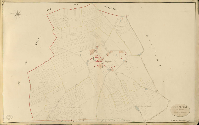 Saint-Denis-du-Béhélan. Section A _ des Beurons _ Feuille Unique