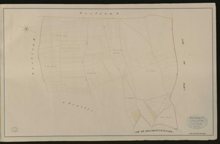 Beaumontel. Section C _ de Beaumont la Ville _ 1re de 2 Feuilles