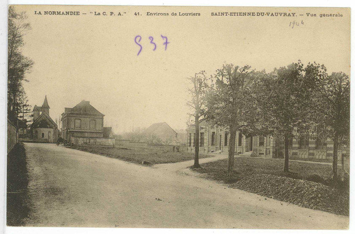 Saint-Etienne-du-Vauvray. Vue générale.