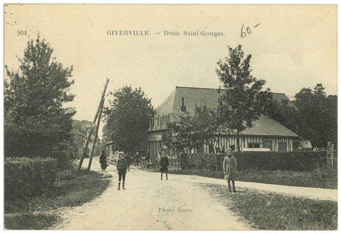 Giverville. Route de Saint-Georges.