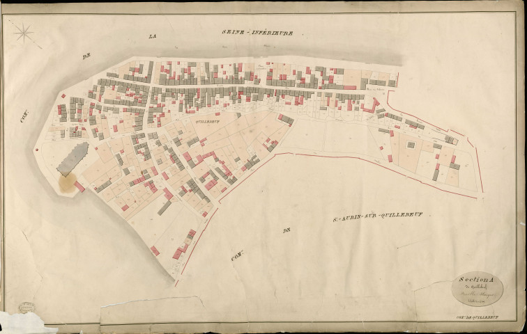 Quillebeuf-sur-Seine. Section A _ de Quillebeuf _ Feuille Unique