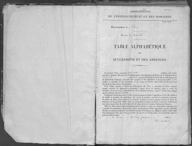 Tables 1846-1851