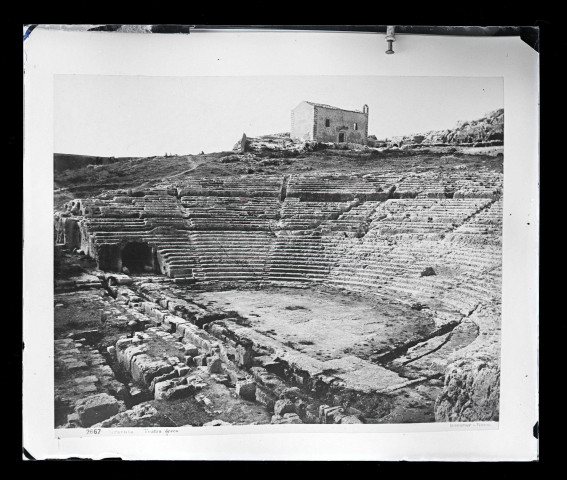 Amphithéâtre grec de Syracuse en Sicile (Italie).