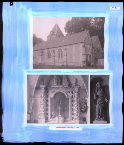 "Églises rurales du département de l'Eure" du chanoine Bonnenfant tome II, planche CV Pressagny-l'Orgueilleux (Eure).
