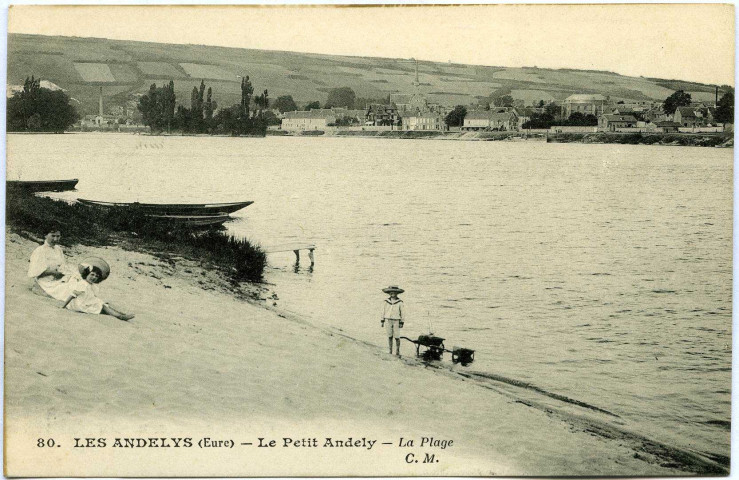 Andelys (Les). Petit Andely - Plage.