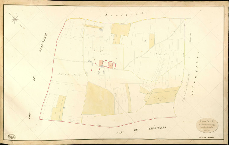 Hosmes (L'). Section D _ de l'Hosmes et d'Arpentigny _ 1re de 2 Feuilles
