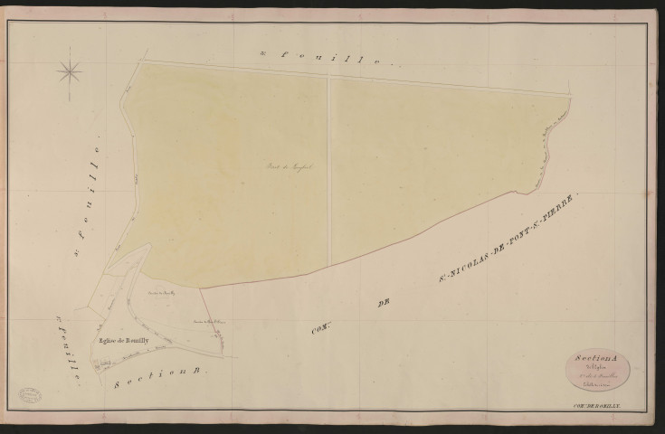 Romilly-sur-Andelle. Section A _ de l'Eglise _ 2e de 5 Feuilles