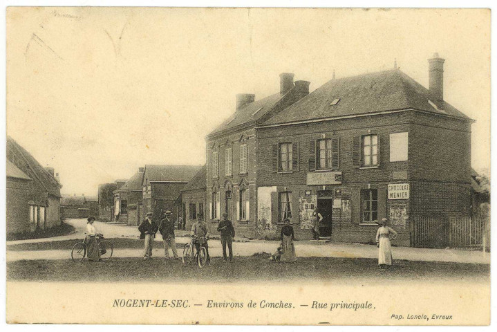 Nogent-Le-Sec. Environs de Conches. - Rue principale.