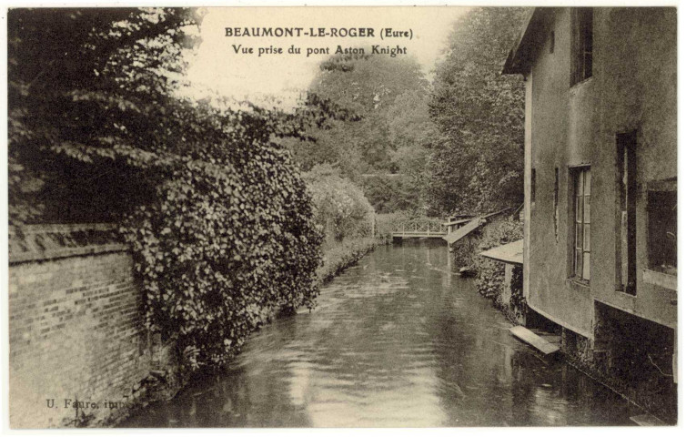 Beaumont-le-Roger. Vue prise du Pont Aston Knight.