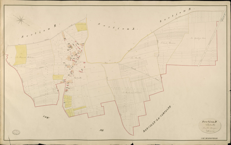 Moisville. Section D _ de Gaudreville _ Feuille Unique