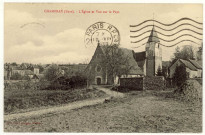 Chambray. L'Eglise et vue sur le Pays.