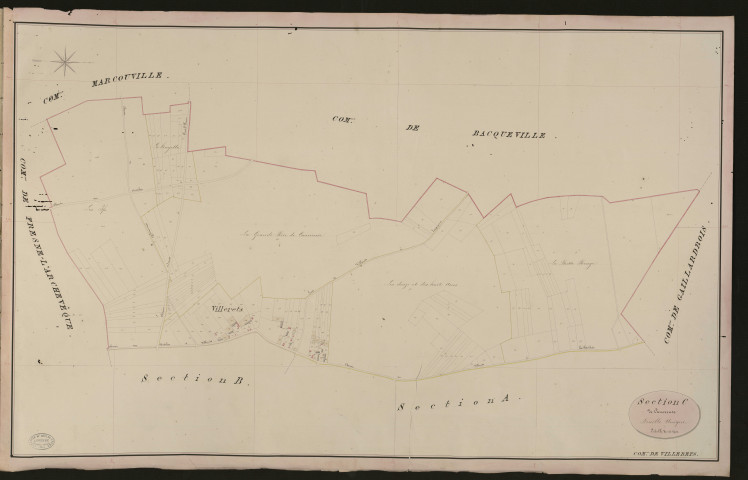 Villerets. Section C _ de Caneveuse _ Feuille Unique