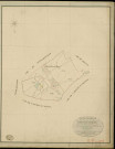 Faverolles-les-Mares. Tableau d'assemblage _ du Plan Parcellaire de la Commune de Faverolles les Mares _ Canton de Thiberville - Bernay - Eure. _ Terminé sur le Terrain le 23 Septembre 1845 , sous l'administration de M. Zedée, Préfet _ M. Gervais, Maire _ sous la Direction de M.Violas de Martigny, Directeur des Contributions directes _ M. Le Fébure, Géomètre en Chef. _ Par M. Lefebure, Géomètre de 1re classe.