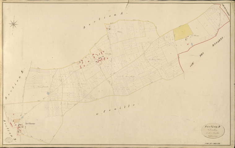 Chesne (Le). Section B _ du tronchet _ 1re de 2 Feuilles