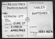 Tables (1551-1674)