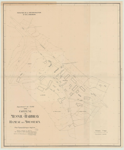 Mesnil-Hardray (Le) _ MRU _ Plan topographique régulier du hameau des Mousseaux