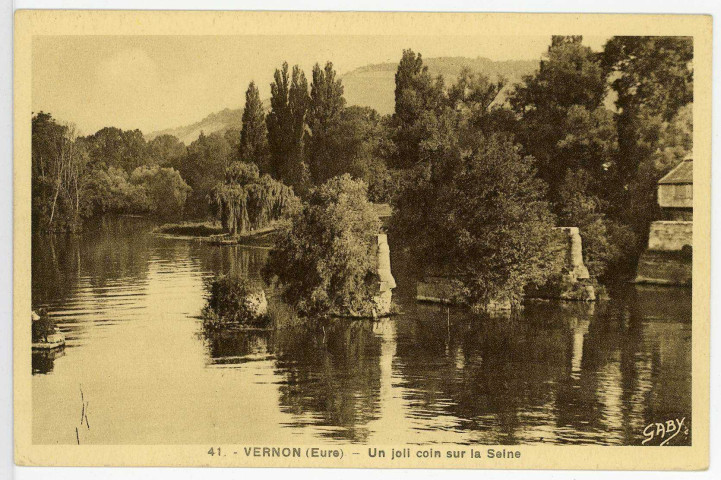 Vernon-Ville. Un joli coin sur la Seine.