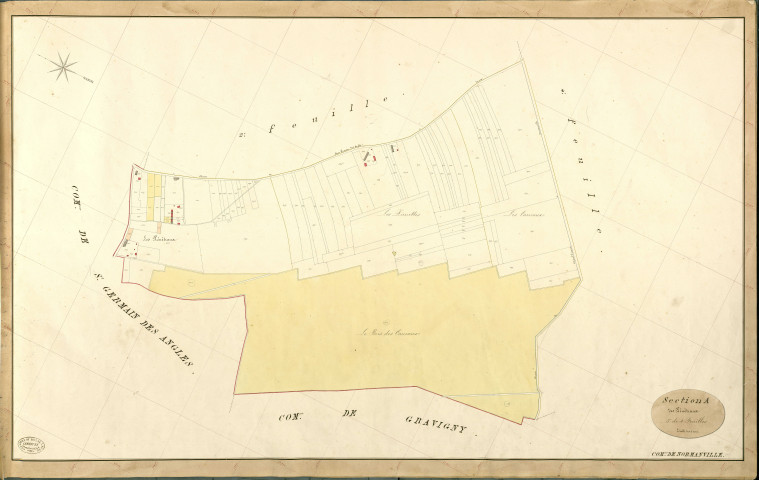 Normanville. Section A _ des Pénétraux _ 3e de 4 Feuilles