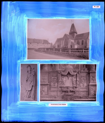 "Églises rurales du département de l'Eure" du chanoine Bonnenfant tome I, planche LXI Fontenay-en-Vexin (Eure).