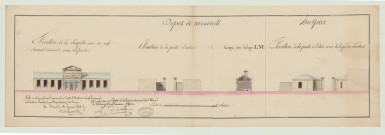 Evreux _Hospice rue Saint-Louis. Projet 2 _ " Dépôt de mendicité et l'hospice " .