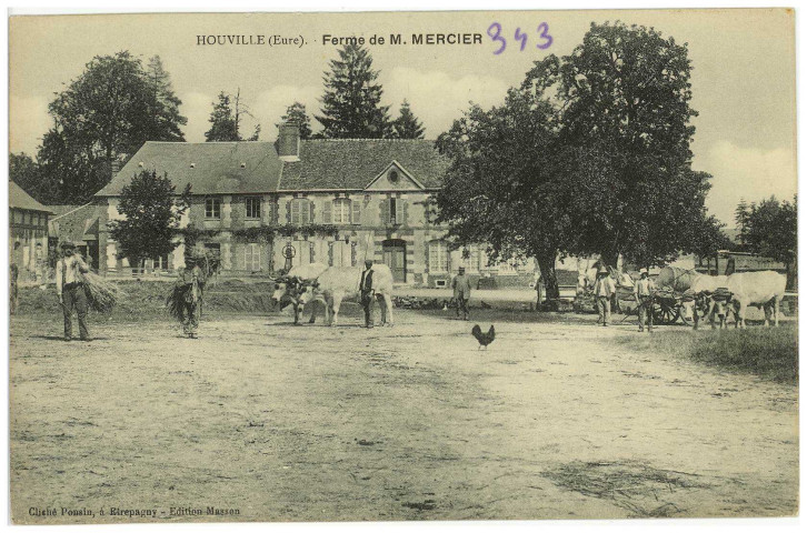 Houville-en-Vexin. Ferme de M. Mercier.