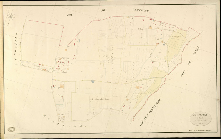 Saint-Martin-Saint-Firmin. Section A _ de Bigards _ 1re de 2 Feuilles