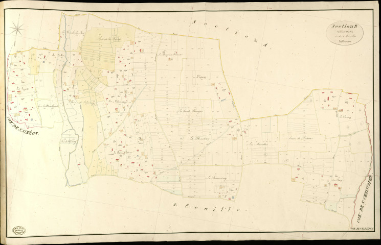 Saint-Martin-Saint-Firmin. Section B _ de Saint Martin _ 1re de 2 Feuilles