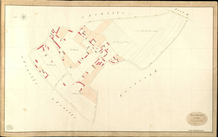 Irreville. Section C _ de l'Eglise _ 2e de 4 Feuilles
