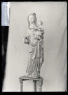 Statue de Vierge à l'enfant de l'église de Guiseniers (Eure).