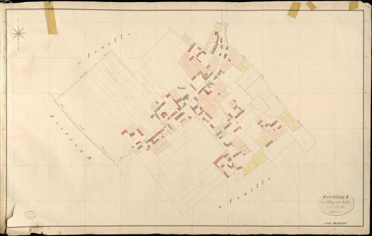 Fains. Section A _ du Village et du Moulin _ 2e de 3 Feuilles