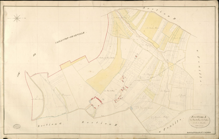 Martainville-du-Cormier. Section A _ du Bois Million et de l'Eglise _ 1re de 3 Feuilles