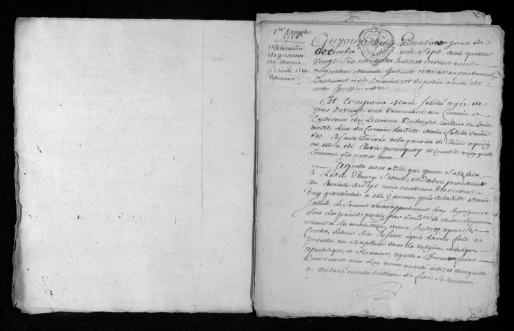 Déclarations de grossesse, en vertu de l'édit d'Henri II et de la déclaration royale de 1708