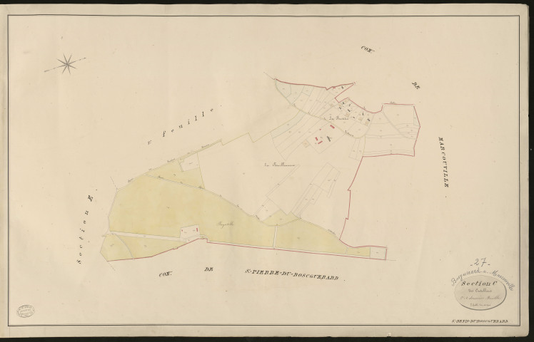 Saint-Denis-de-Bosguérard. Section C _ des Catelliers _ 2e et dernière Feuille
