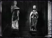 Statues de Saint-Pierre et de saint de l'église de Garennes-sur-Eure (Eure).