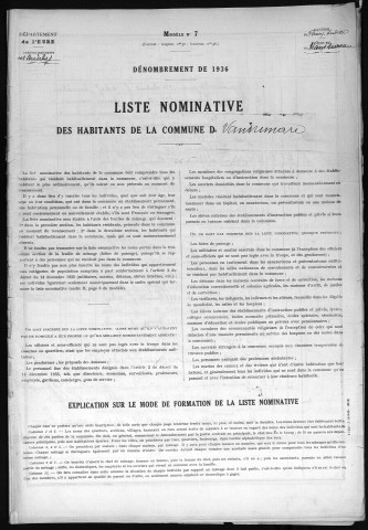 VANDRIMARE 1936