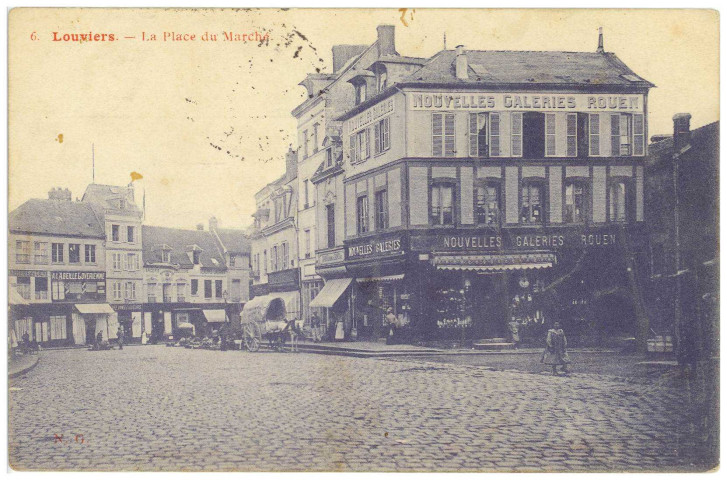 Louviers-Ville. La Place du Marché.